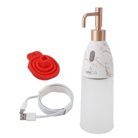 Automatic Foaming Soap Dispenser USB Rechargeable Infrared Sensor Countertop Auto Soap Dispenser for Kitchen Bathroom Hotel White