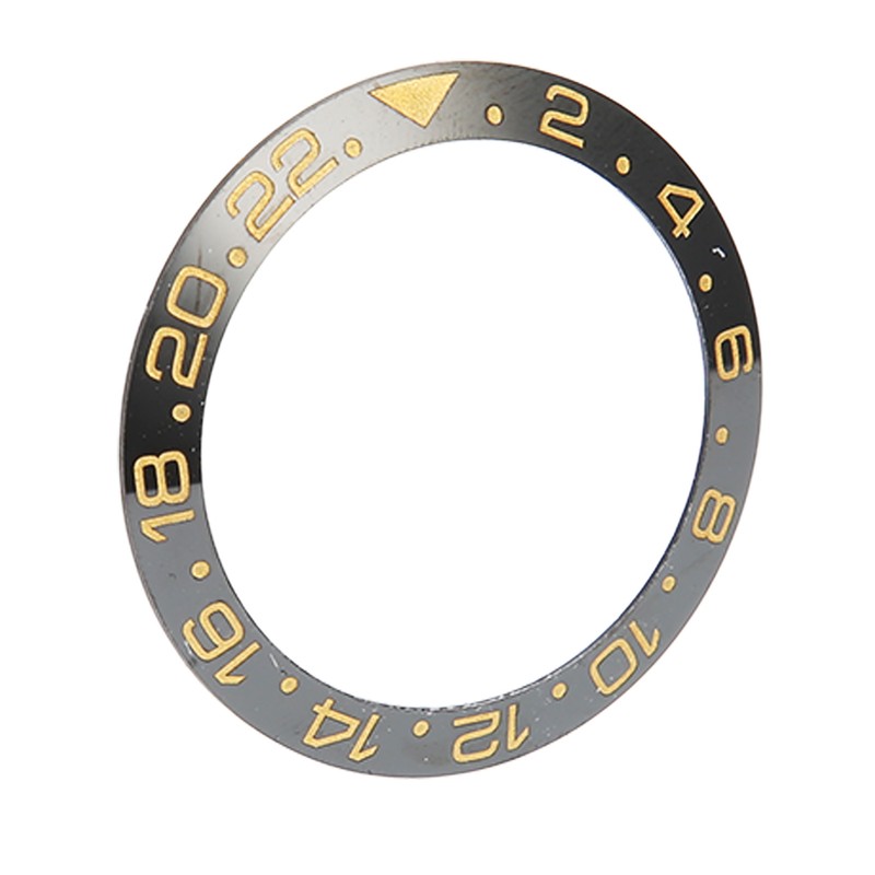 Ceramic Watch Bezel Ring Black Base Gold Digit Watch Bezel