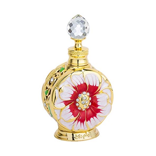 SWISS ARABIAN Layali Rouge For Women - Floral, Fruity Gourmand Concentrated Perfume Oil - Luxury Fragrance From Dubai - Long Lasting Artisan Perfume With Notes Of Papaya, Peach, And Coconut - 0.5 Oz