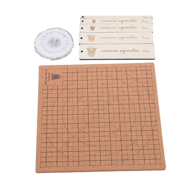 Macrame Board 11.8x11.8inch Reusable Grids Double Sided Macrame Braiding Board