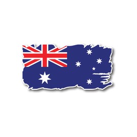 Distressed Australian Flag Car Sticker – 150x77mm Weatherproof Vinyl Decal – Bubble-Free, Peel & Stick – Aussie Pride Rustic Flag for Cars, Utes, Laptops, Windows – Australian Made