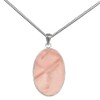 Rose Quartz pendant, Silver plated Pendants, handmade pendants. unisex pendant,
