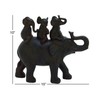 Deco 79 Polystone Elephant Decorative Sculpture Home Decor Statue, Accent