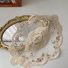 Mausouca Oval lace Doilies 2pcs soft Lace Table Placemats Franch