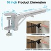 Platibo Folding Shelf Brackets,10 Inch Heavy Duty Stainless Steel Collapsible