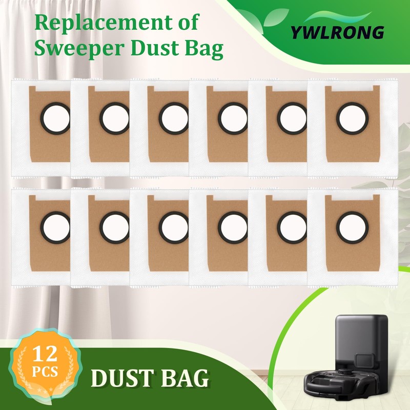 12Pcs for Eufy E20 Dust Bags Replacement Compatible with Eufy