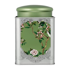 Tea Tin Canister with Airtight Double Lids, Airtight Loose Tea Canister Tinplate Empty Tin Chinese Style Tea Jar - Kitchen Canister for Loose Tea, Coffee, Candy, Herbs and Spices