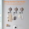 HONGYUETECH Dual - Hook Suction Cup Hooks for Shower, Removable