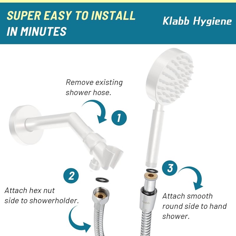 Shower Hose Extra Long 79 Inch, Stainless Steel Handheld Shower