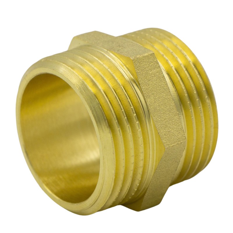 VARIOSAN Double nipple, AG/AG, brass, suitable for drinking water