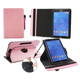 Emartbuy® Universal 9.1 – 10.1 inch 360 Degree Rotating Stand Folio Wallet Case Cover With Protective Cover Elastic Strap And Stylus Pen For Selected Devices Charged unten