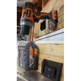 Unbranded Ridgid 18V Wall/Under Shelf Battery & Tool Holder Mount COMBO