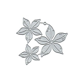 3pcs Leaf Flower Metal Die Cuts,Spring Wedding Flower Christams Snowflake Cutting Dies Cut Stencils DIY Scrapbooking Decorative Embossing Paper Scrapbooking Card Making