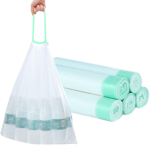 4 Gallon Small Trash Bags 75 Count Bathroom, Thickened Drawstring
