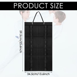 HOFURME 2 Pack Martial Arts Belts Organizer, Hanging Karate Belt Display Holds 12 Karate Belts for Martial Arts Learners(No Accessories Included)