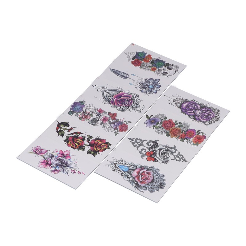 20pcs Temporary Tattoos Stickers Waterproof Long Lasting Flower Fake Tattoo