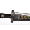 RUYI SWORD-Medieval Sword，Battle Ready，Full Tang, Sharp，Knife，Scabbard(Black-Eagle)