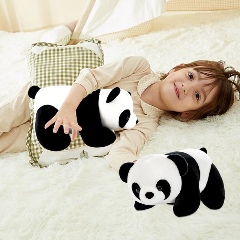 YEIUZPT Panda Plush Toys, 2PCS Panda Plushie Doll 25+35CM Stuffed