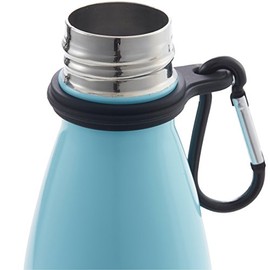 Silicone Water Bottle Carrier/Holder with Carabiner - 12oz to 25oz SS Cola Shaped Bottles (2 Pack) HOLDER ONLY, NO BOTTLE