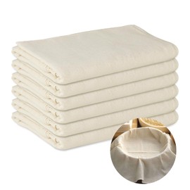 6 Pcs Cheese Cloths for Straining, Muslin Cloths for Cooking, Washable Unbleached Cotton Cheesecloth for Straining Cloth for Filtering Juice Cheese Butter Tea Coffee(40 x 40 cm)