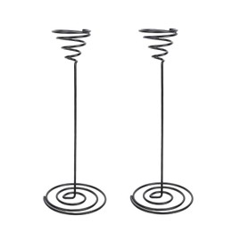 Cocoarm 10 Stück Spirale Luftpflanzenständer, Luftpflanzenhalter Luftpflanzen-Displayständer 190mm Schwarz Eisen Deko für Balkon Garten Terrasse Home Office Schreibtisch Hochzeit mit