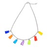 Creative Cute Gummy Bear Necklace Colorful Resin Bear Pendant Layered