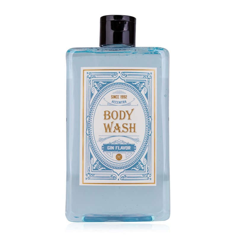 Accenrta Gin Flavor Shower Gel in Bottle with Gin Look