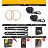 Double Circle Gymnastics Rings with Quick Adjust Numbered Straps and