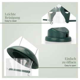 WILDLIFE HOME Körner Bird Feeder I 20 cm with 2 Approach Places I Bird Feeding Station for Hanging, Feeding Column, Grains Wild Birds, Feeding Silo