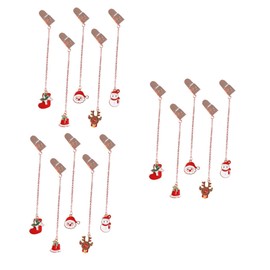 Tofficu 15pcs Creative Metal Bookmarks Christmas Themed Bookmarks Chain for Students Reading Accessories for Styles
