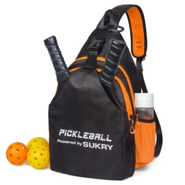 SUKRY Pickleball Bag Lightweight Sling Backpack for Men and Women with Multi-Pocket Crossbody Gym & Travel Backpack Pickle Ball Accessories
