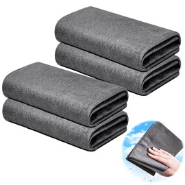 4erSetMagisches Reinigungstuch,Mikrofaser Magisches Reinigungstuch Verdickt,Wiederverwendbarer Magisches Reinigungstücher,Nicht-abfärbende Glasreinigungstücher,für Autoscheiben,Glas,Badezimmer,Küchen