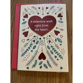 Unbranded Embellished 3D glittery & foil Valentine's Day Card  Sealed in cellophane