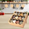 Spice Rack Drawer, Bamboo Spice Drawer Organiser, 3 Levels, Spice