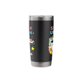 Funny Summer Unicorn Cute Pool Float Beach Vacation Stainless Steel Insulated Tumbler