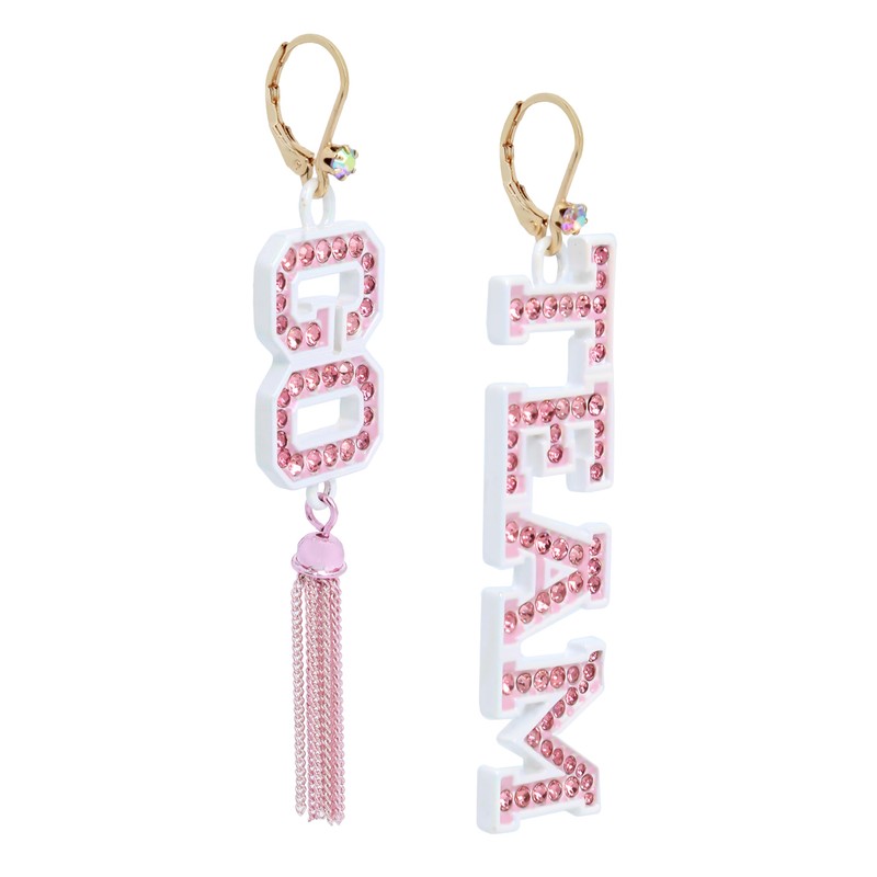 Betsey Johnson Womens GO TEAM Mismatch Earrings, One Size, Metal