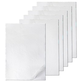 DGQ Self Adhesive Wash Away Stabilizer A4 Size 6 Sheets Fabric-like Blank Printable Water Soluble Stabilizer for Embroidery Hand Sewing Stabilizers