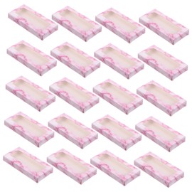 IWOWHERO Eyelash Organizer Set 40pcs Marble Eyelash Boxes Travel-size for On-the-go