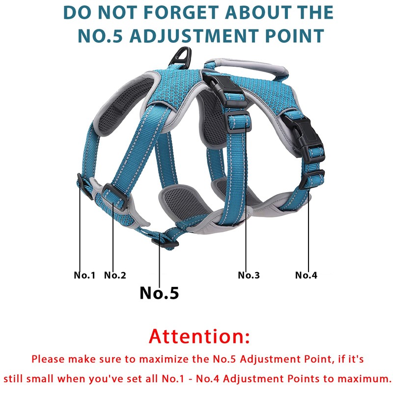 BELPRO Multi-Use Support Dog Harness, Escape Proof No Pull Reflective