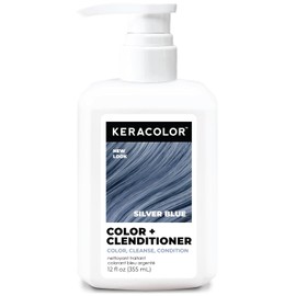 Keracolor - Acondicionador Color Plus, azul plateado, 12 onzas
