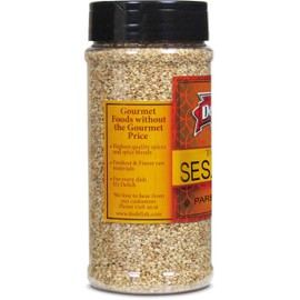 Natural Toasted Whole Sesame Seeds by It's Delish – 9 Oz. Medium Jar – Natural Gluten-Free Fresh Oven Roasted White Sesame – Restaurant Bulk Size Great for Oriental Noodles, Cooking, Baking, & Coating