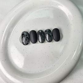 Black Magnet Leopard Skin Nail - Alcohol Swap 2p / 블랙자석 호피 네일 - 알콜스왑2p