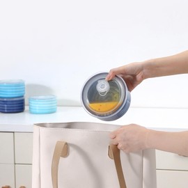 Selamica Ceramic Bowls with Lids, 14 OZ Microwave Safe Bowls with Lids for Lunch Picnic, 5 Inch Ceramic Food Storage Containers for Leftovers, Soup, Salad, Meal Prep, Cereal, Set of 4, Gradient Blue