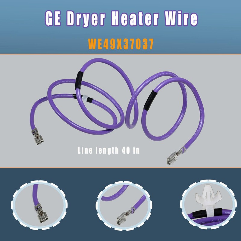 WE49X37037 Dryer Heater Wire Replacement for OEM GE & Hotpoint