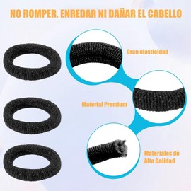 Mythya Ligas para el Cabello Elásticas 100 Piezas, Ligas Cabello Mujer, Cintas para el Cabello de Colores, Accesorios de Corbatas para el Cabello para Niñas y Mujeres