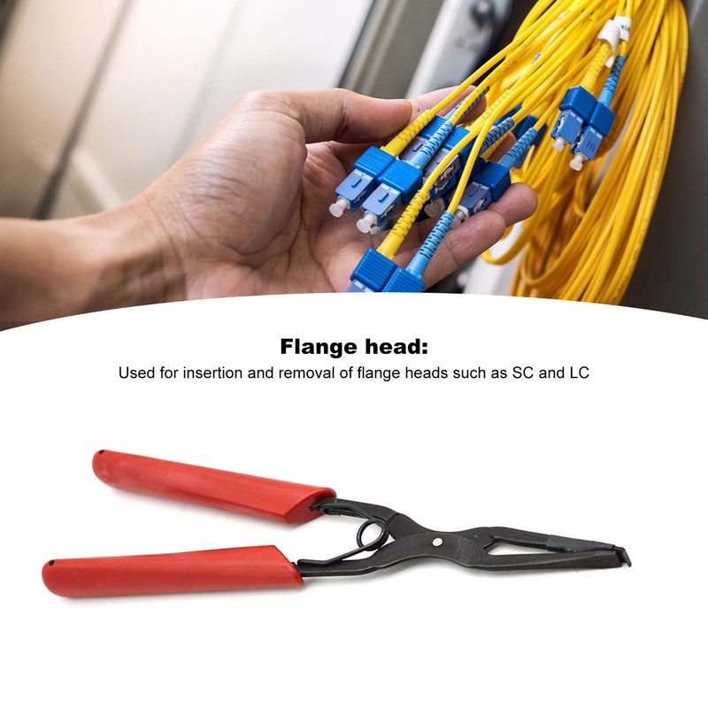 Optical Fiber Pliers Flange Long Nose Rubber Anti Slip Handle