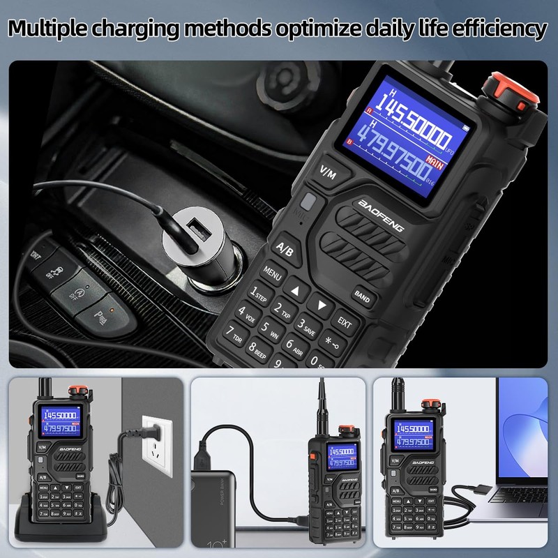 BAOFENG K5Plus Ham Radio 10W Long Range Handheld Rechargeable Walkie