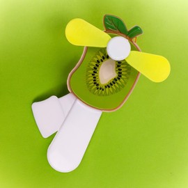 MIJOMA Fruit Design Handheld Fan Set of 4 7x13.5cm Powerless Handheld Fan for Travel - Orange, Grape, Pineapple, Kiwi