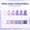 modelones Purple Glitter Gel Nail Polish Set, 6 Colors Shimmer