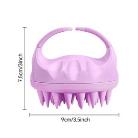 Yamrots Scalp Massager Shampoo Brush, Scalp Scrubber with Soft Silicone Bristles, Scalp Exfoliator Brush for Wet and Dry Hair (Purple)